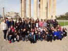 Le groupe devant le temple de Zeus